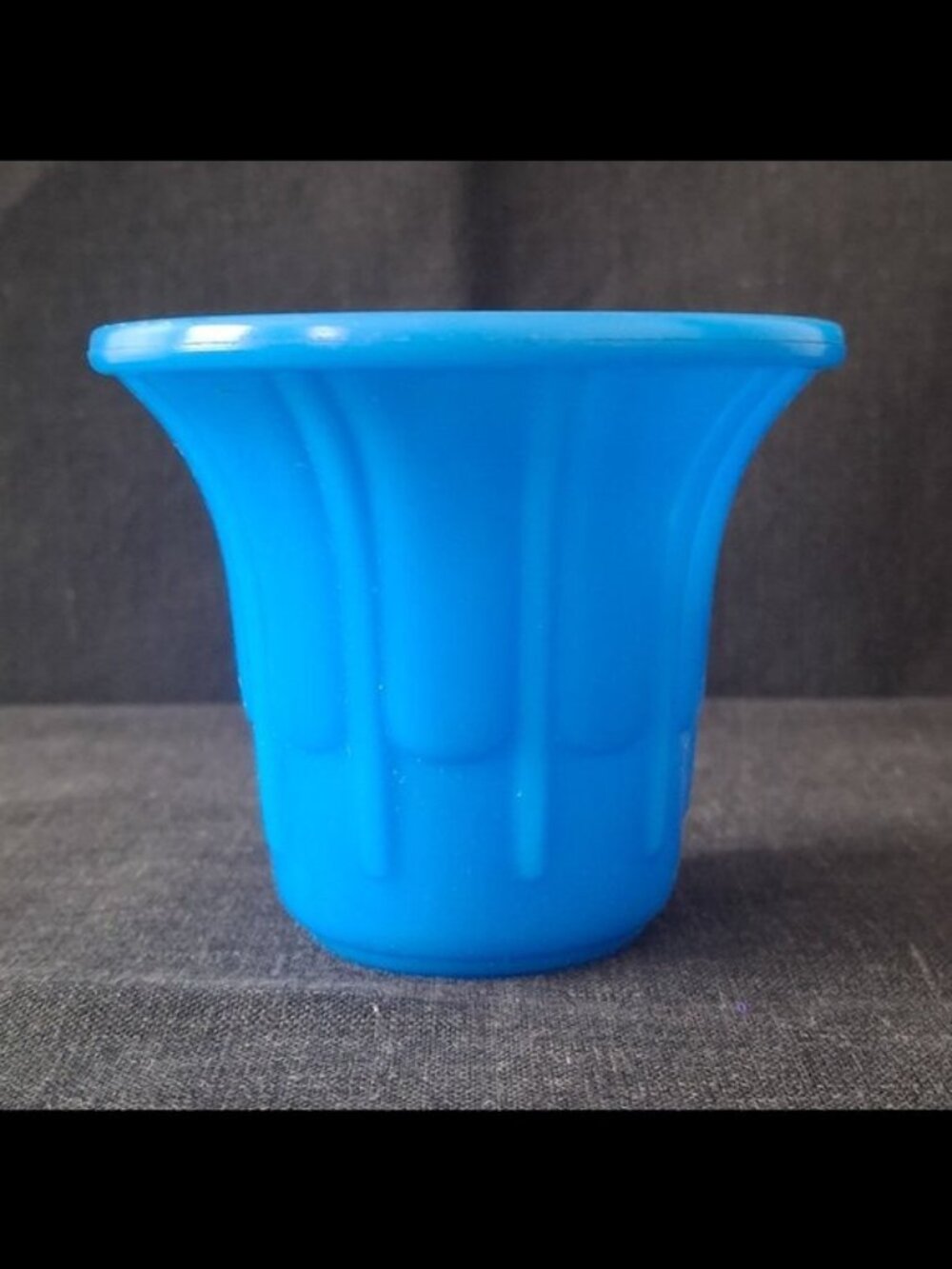 Vintage Akro Agate Glass Flower Pot Ribs and Flutes Number 297 3" Art Deco #1